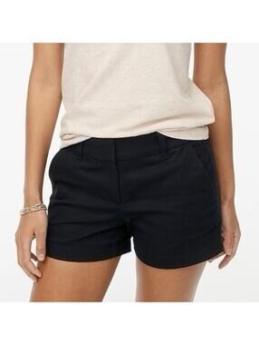 J.CREW Women’s Vintage Cotton 3" Broken-In Chino Short In Black-Size 4